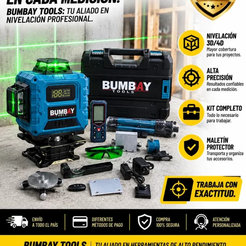 Nivel láser autonivelante 16 líneas Azul
